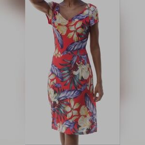 LASCANA Women's Pattern V-Neck Dress